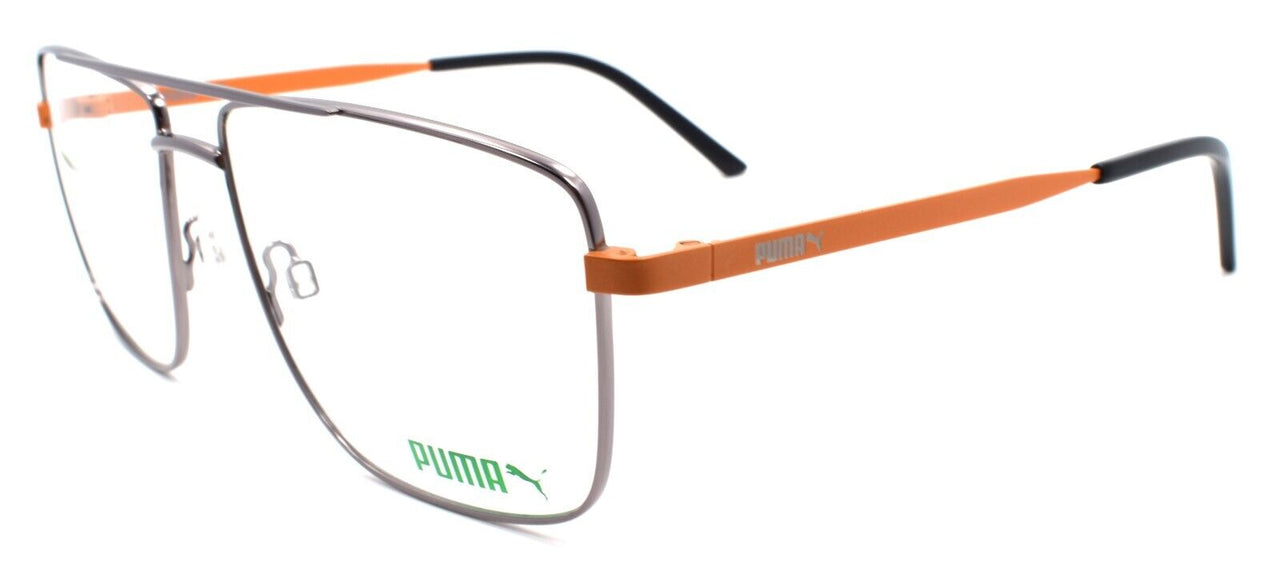 1-PUMA PU0216O 002 Men's Eyeglasses Frames Aviator 58-16-145 Ruthenium / Orange-889652182711-IKSpecs