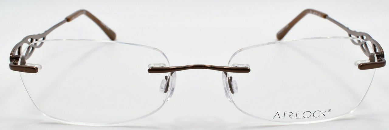Airlock Sincerity 205 210 Women's Eyeglasses Frames Rimless 49-17-140 Brown