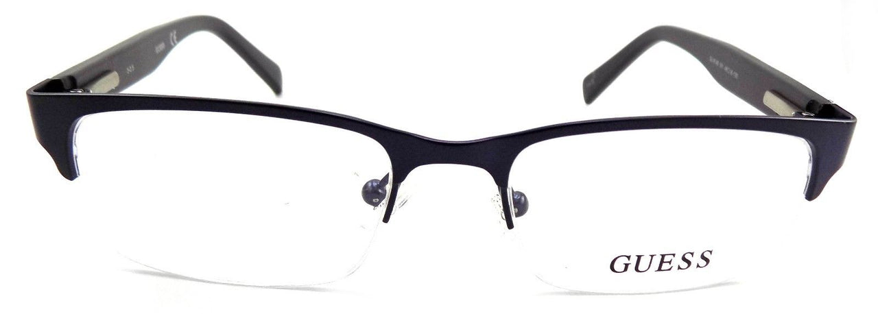 2-GUESS GU9148 091 Eyeglasses Frames Half Rim 48-16-130 Satin Black + CASE-664689700462-IKSpecs