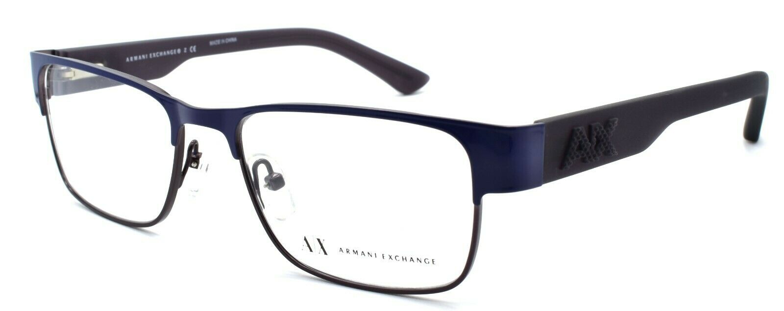 1-Armani Exchange AX1012 6046 Men's Glasses Frames 51-17-140 Blue / Gunmetal-8053672207392-IKSpecs