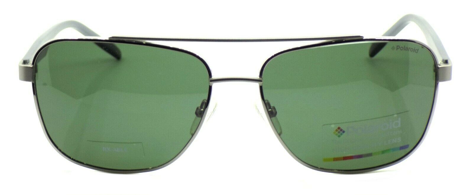 2-Polaroid PLD 2044/U/S 6LB Men's Sunglasses Polarized 60-16-140 Ruthenium / Green-762753254146-IKSpecs