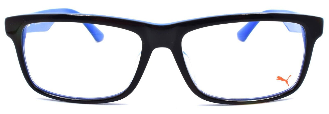 2-PUMA PU0053OA 004 Men's Eyeglasses Frames 55-16-145 Dark Havana / Blue-889652016276-IKSpecs