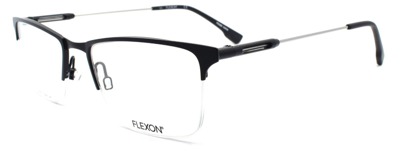 1-Flexon E1122 001 Men's Eyeglasses Half-rim Black 53-18-145 Flexible Titanium-883900205313-IKSpecs