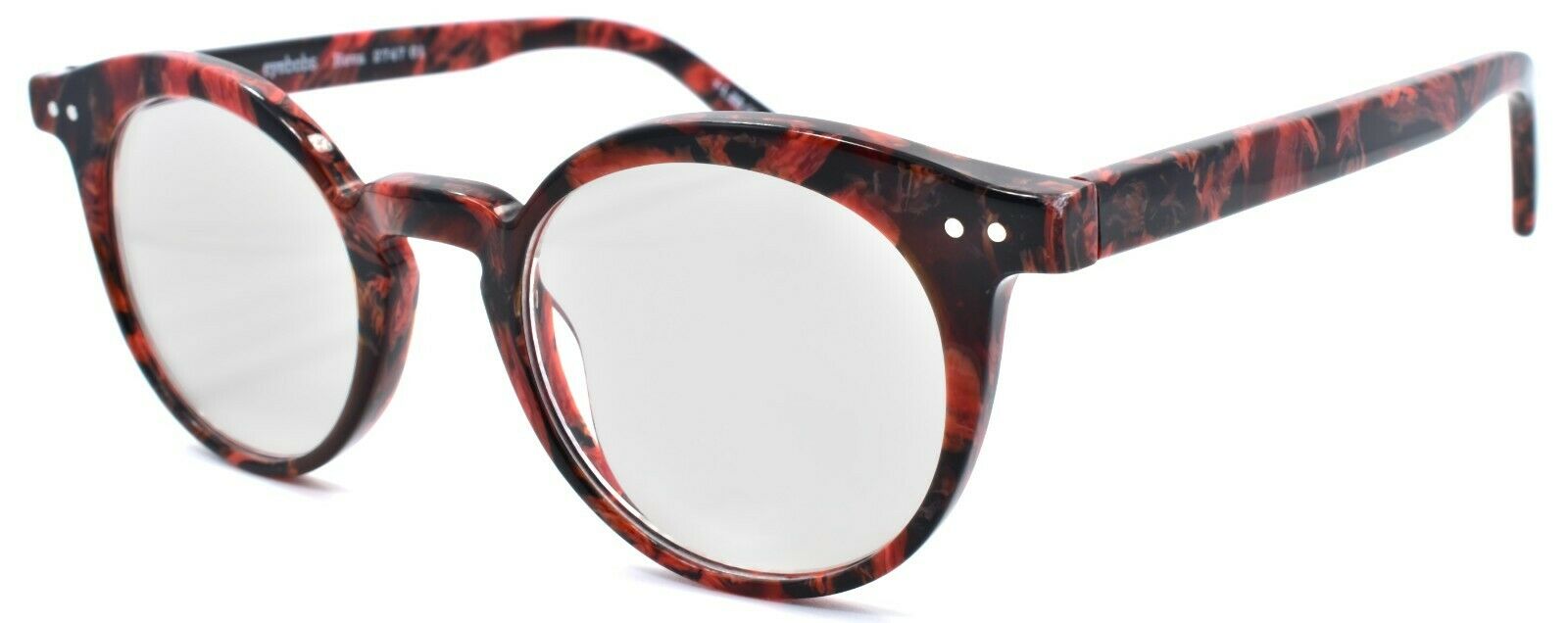 1-Eyebobs Reva 2747 01 Women's Reading Glasses Red Black Marble +2.25-842754161060-IKSpecs