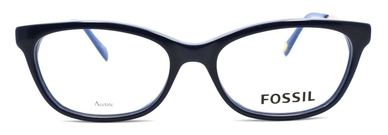 2-Fossil FOS 7010 PJP Women's Eyeglasses Frames 53-17-140 Blue + CASE-762753342553-IKSpecs