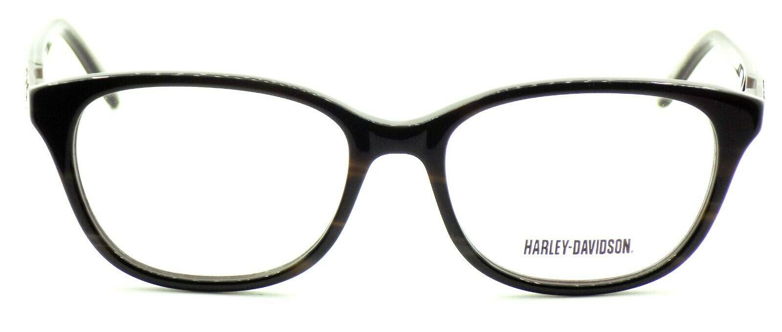 2-Harley Davidson HD0523 062 Women's Eyeglasses Frames 52-16-135 Brown Horn + CASE-664689756520-IKSpecs
