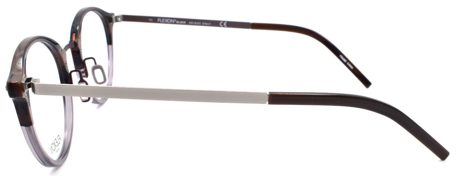 3-Flexon B2024 221 Men's Eyeglasses Frames Brown Horn 50-23-145 Flexible Titanium-883900206532-IKSpecs