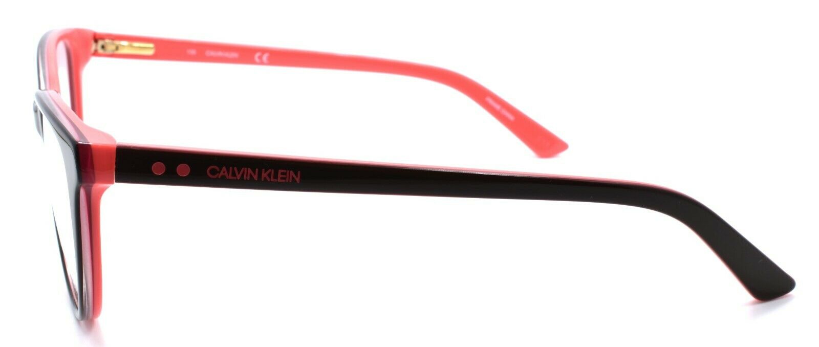3-Calvin Klein CK19516 205 Women's Glasses Cat Eye 52-15-135 Dark Brown / Coral-883901111149-IKSpecs