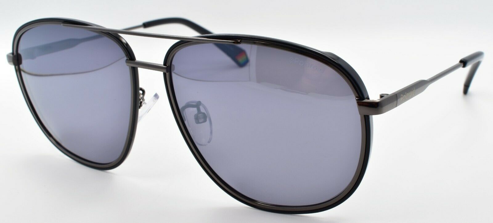 1-Polaroid PLD6118/G/S KJ1EX Sunglasses Aviator Polarized Dark Ruthenium / Grey-716736243870-IKSpecs
