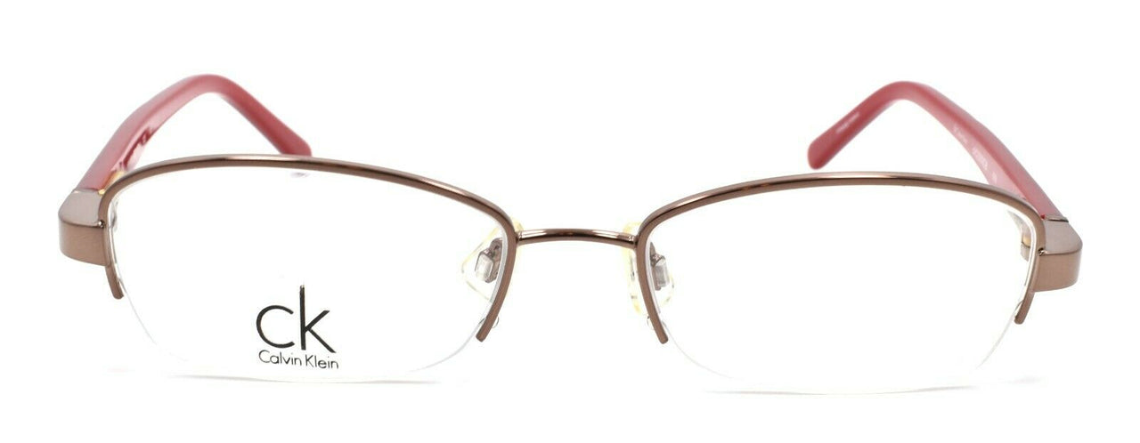 2-Calvin Klein CK5290MGB 609 Women's Eyeglasses Frames Half Rim 50-17-135 Brown-IKSpecs