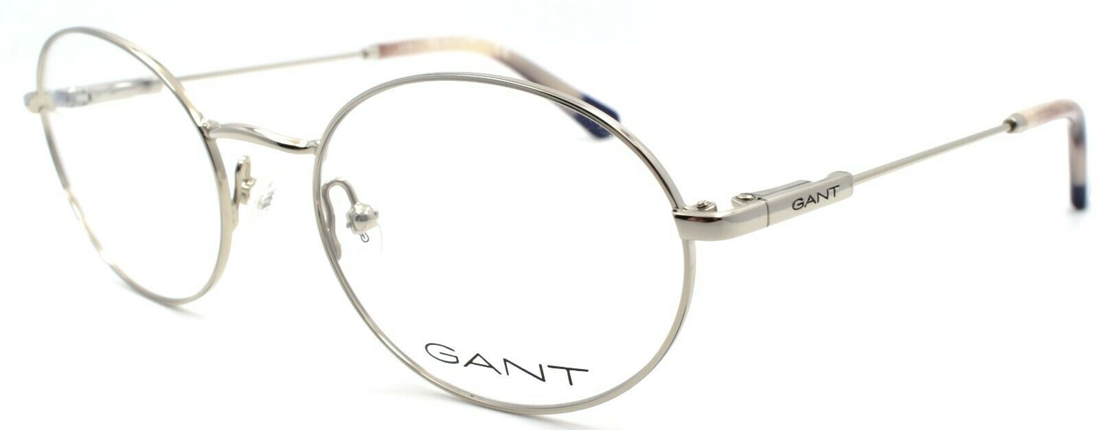 1-GANT GA3187 010 Unisex Eyeglasses Frames 51-19-140 Shiny Light Nickeltin-889214048318-IKSpecs
