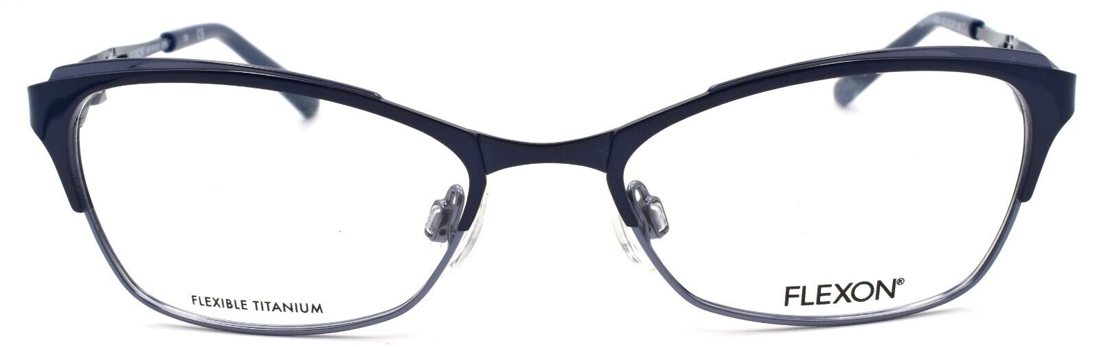 2-Flexon W3000 412 Women's Eyeglasses Frames Navy 51-17-135 Titanium Bridge-883900202831-IKSpecs
