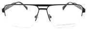 2-John Varvatos VJVC005 Men's Eyeglasses Frames Half-rim 57-13-145 Black-751286356144-IKSpecs
