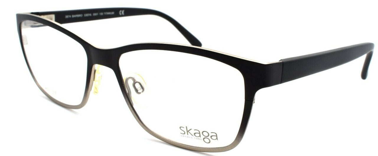 1-Skaga 3874 Barbro 5501 Women's Eyeglasses Frames TITANIUM 53-16-135 Matte Black-IKSpecs