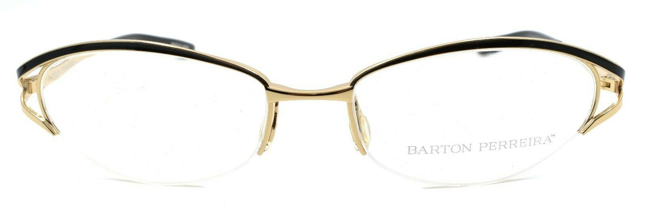 2-Barton Perreira Eliza Women's Eyeglasses Frames 53-17-125 Gold / Jet Black-672263038214-IKSpecs