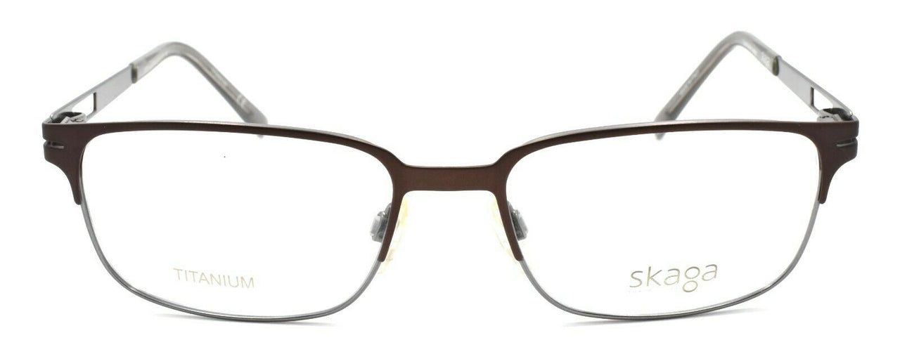 2-Skaga 3737-U Otto 201 Men's Eyeglasses Frames TITANIUM 53-17-140 Brown ITALY-IKSpecs