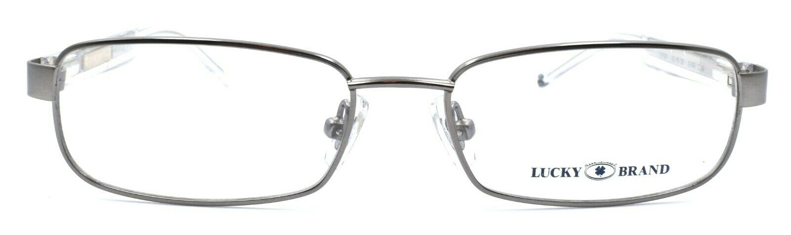 2-LUCKY BRAND Zipper Eyeglasses Frames SMALL 50-15-130 Dark Gun + CASE-751286226966-IKSpecs