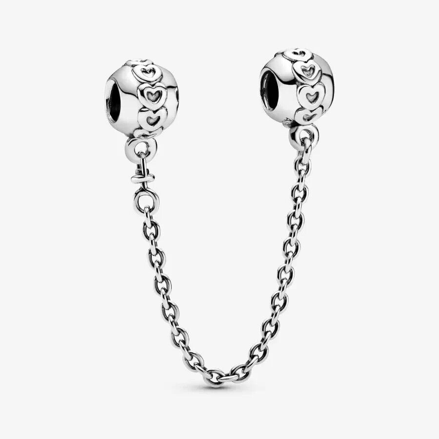 1-Pandora Band of Hearts Safety Chain Love Connection 925 Silver 791088-05-5700302163100-IKSpecs