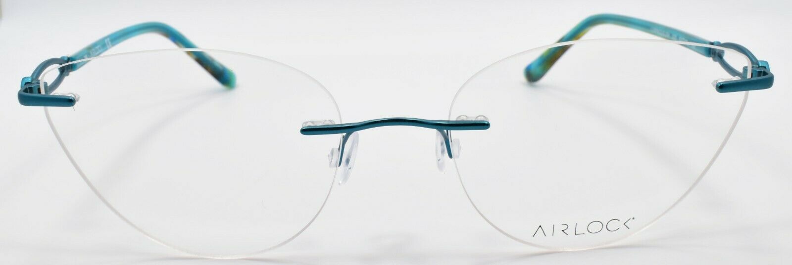 2-Airlock Luminous 204 320 Women's Eyeglasses Frames Rimless 53-18-140 Teal-886895305402-IKSpecs