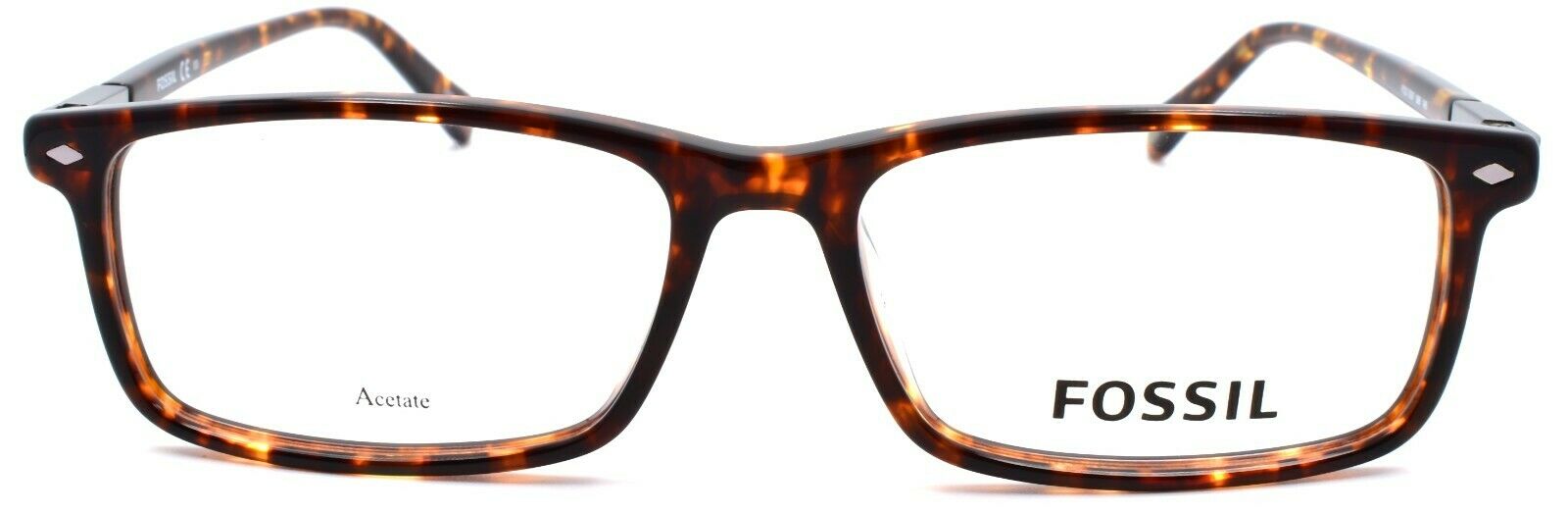 2-Fossil FOS 7067 086 Men's Eyeglasses Frames 55-16-145 Dark Havana-716736205069-IKSpecs