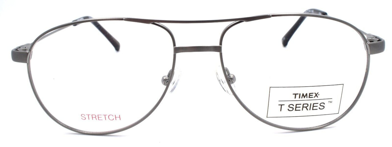 2-Timex 5:51 PM Men's Eyeglasses Frames Aviator 56-16-145 Gunmetal-715317197632-IKSpecs