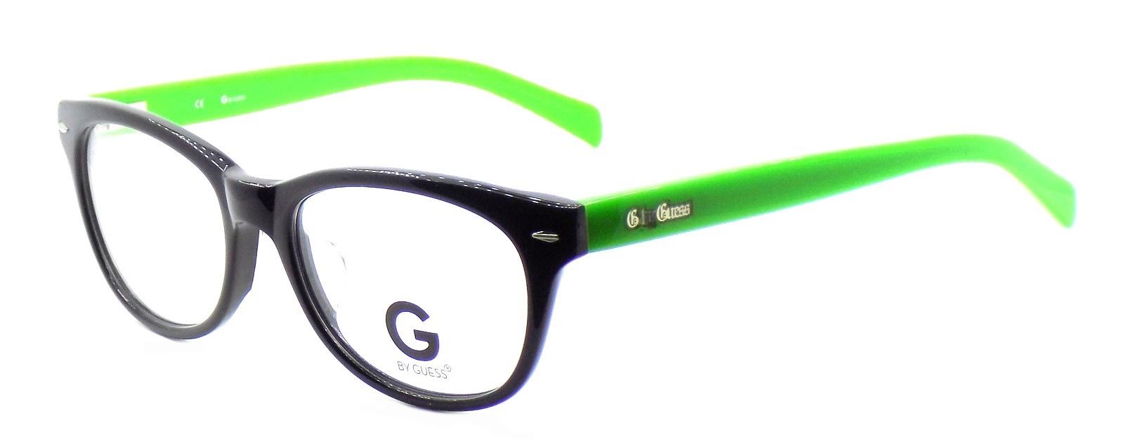 1-G by Guess GGA201 BLKGRN ASIAN FIT Eyeglasses Frames 53-18-140 Black + Case-715583676091-IKSpecs