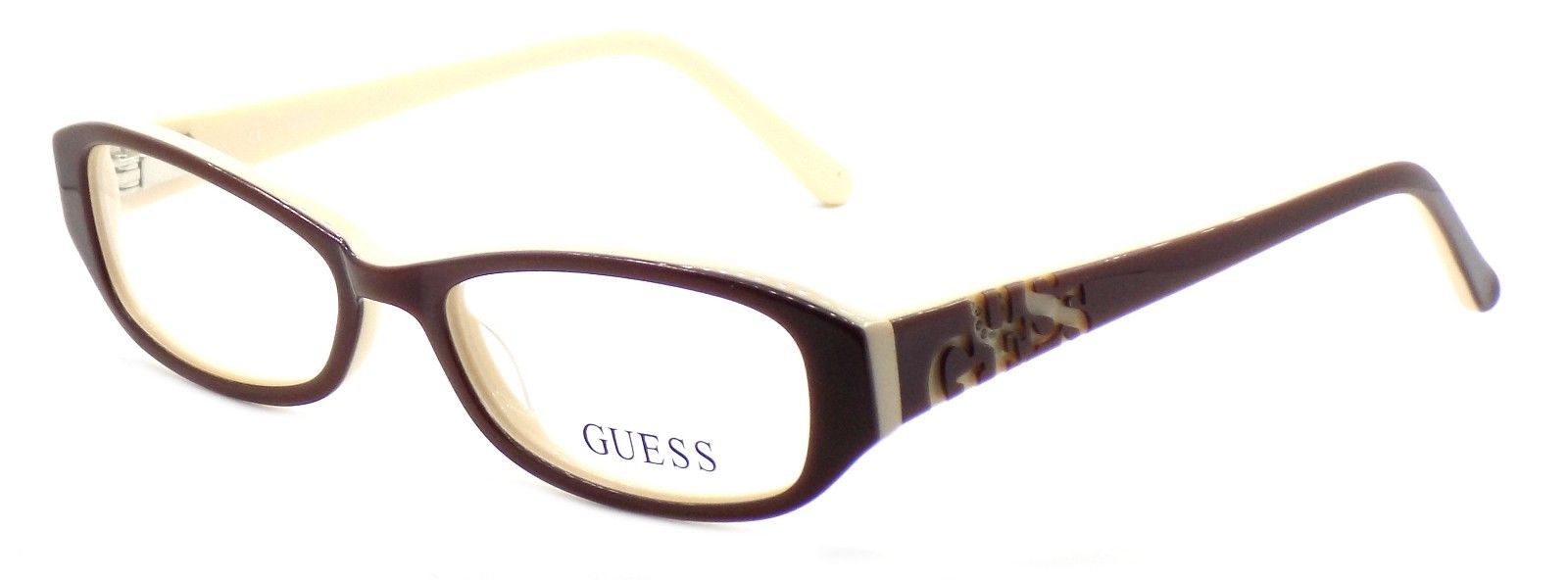 1-GUESS GU9126 BRN Women's Eyeglasses Frames 49-16-135 Brown / Cream + CASE-715583033573-IKSpecs