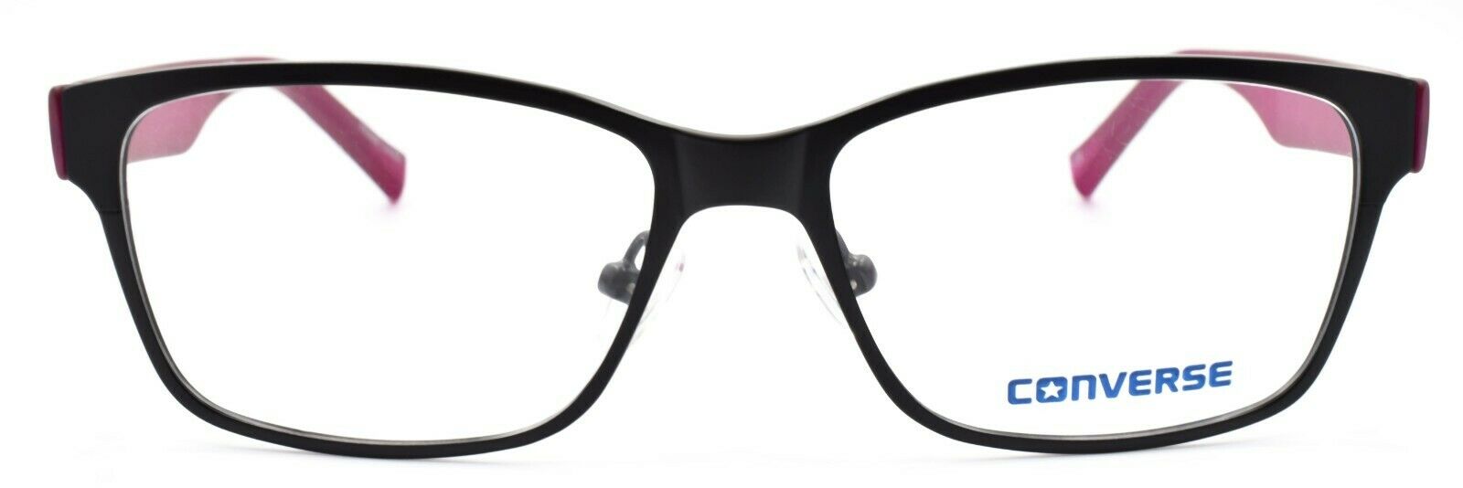 2-CONVERSE Shutter Women's Eyeglasses Frames 49-14-135 Black / Fuchsia + CASE-751286238457-IKSpecs