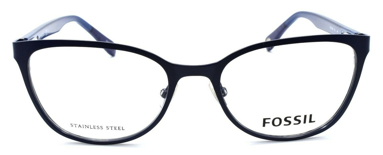 2-Fossil FOS 7053 FLL Women's Eyeglasses Frames 53-18-140 Matte Blue-716736166056-IKSpecs