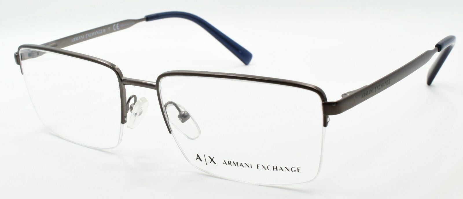 1-Armani Exchange AX1027 6008 Men's Glasses Frames Half-rim 54-17-140 Gunmetal-8053672798265-IKSpecs