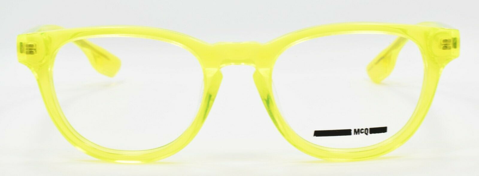 2-McQ Alexander McQueen MQ0033O 004 Unisex Eyeglasses 49-20-140 Fluorescent Yellow-889652011523-IKSpecs