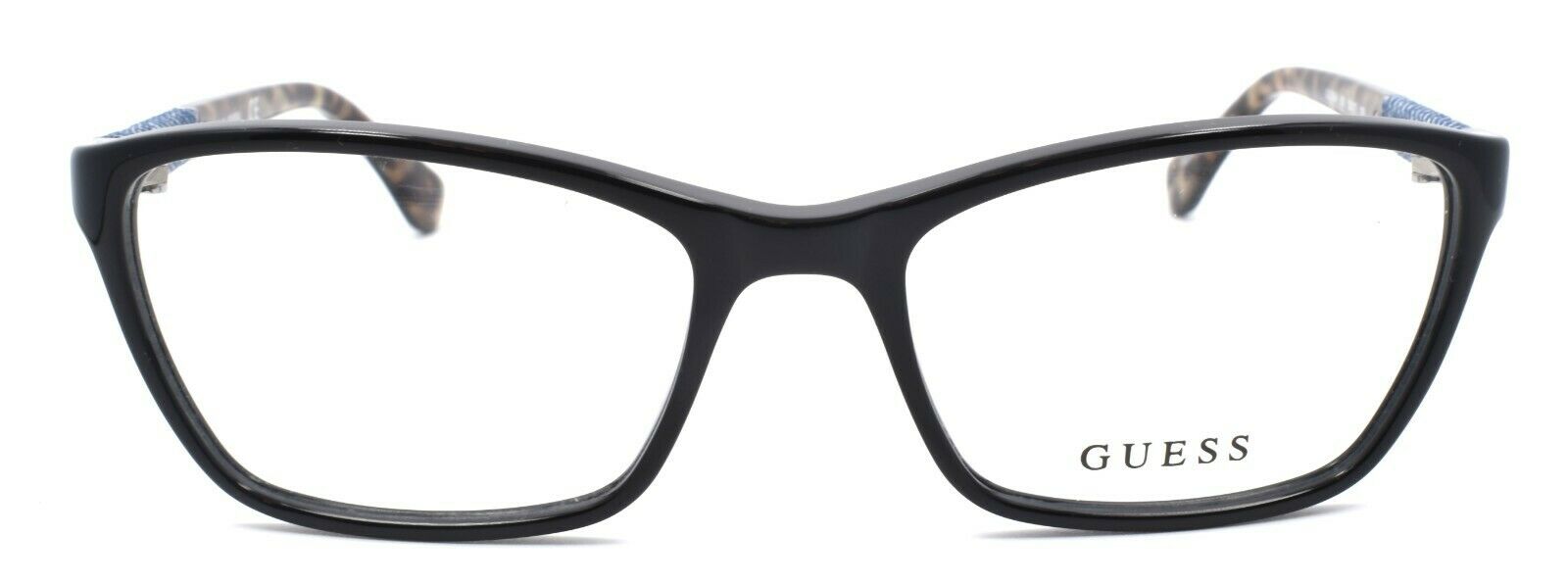 2-GUESS GU2594 001 Women's Eyeglasses Frames 52-17-135 Black / Denim + CASE-664689837199-IKSpecs