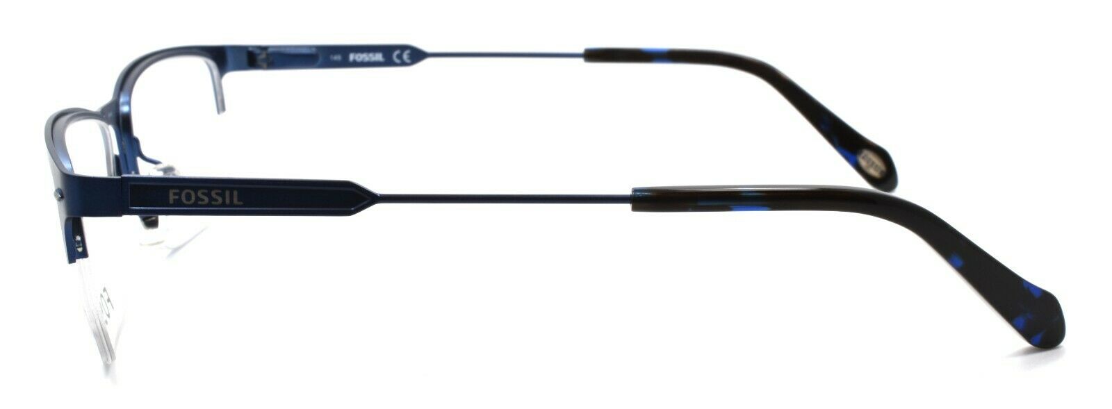 3-Fossil FOS 6080 0DA4 Men's Eyeglasses Frames Half-rim 54-17-145 Navy Blue-827886073801-IKSpecs