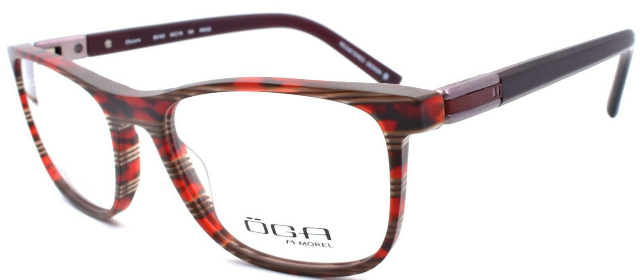 1-OGA by Morel 8314O RR032 Men's Eyeglasses Frames 54-18-140 Dark Red-3604770905724-IKSpecs