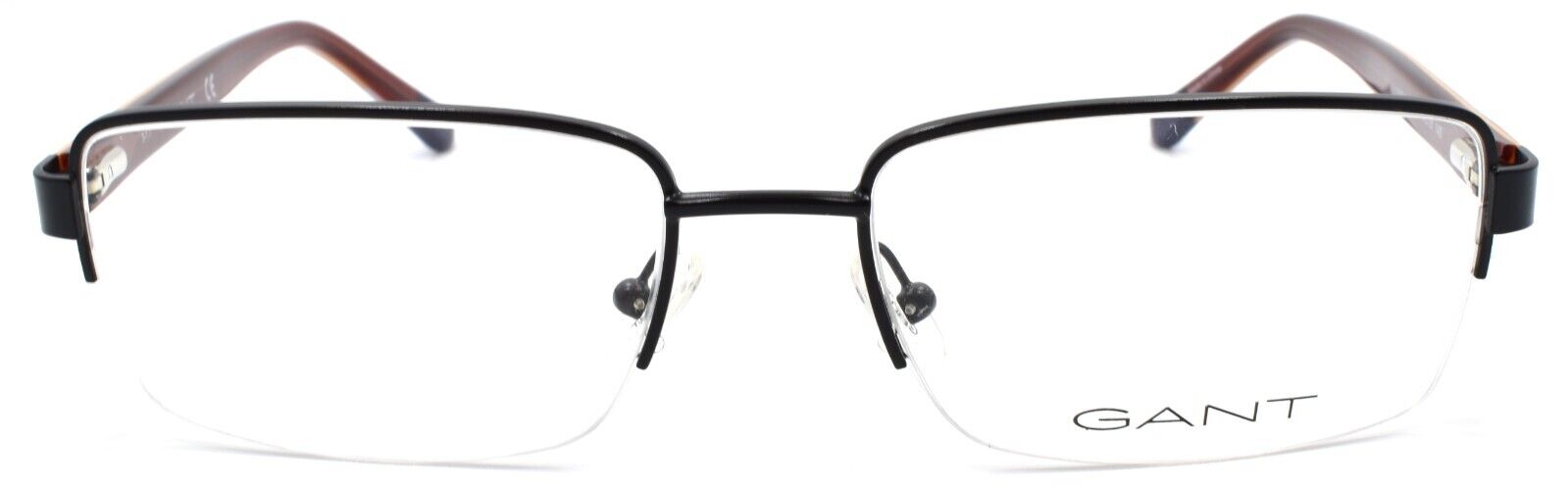 2-GANT GA3149 002 Men's Eyeglasses Frames Half-rim 56-18-145 Matte Black-664689896219-IKSpecs