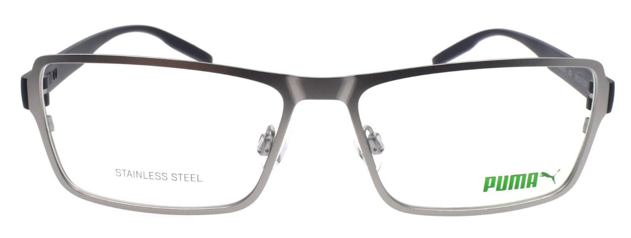 PUMA PU0291O 002 Men's Eyeglasses Frames Large 58-16-150 Ruthenium / Gray