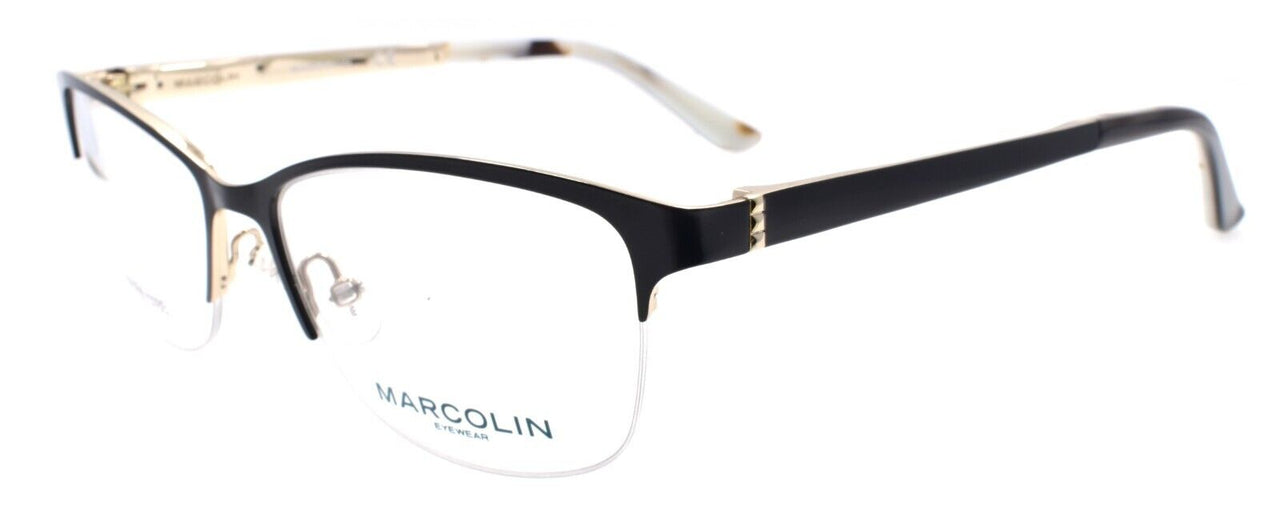 Marcolin MA5001 005 Women's Eyeglasses Frames Half Rim 54-16-140 Black