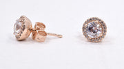 3-Genuine Pandora Round Sparkle Halo Stud Earrings 14k Rose Gold Plated 286272CZ-5700302593815-IKSpecs