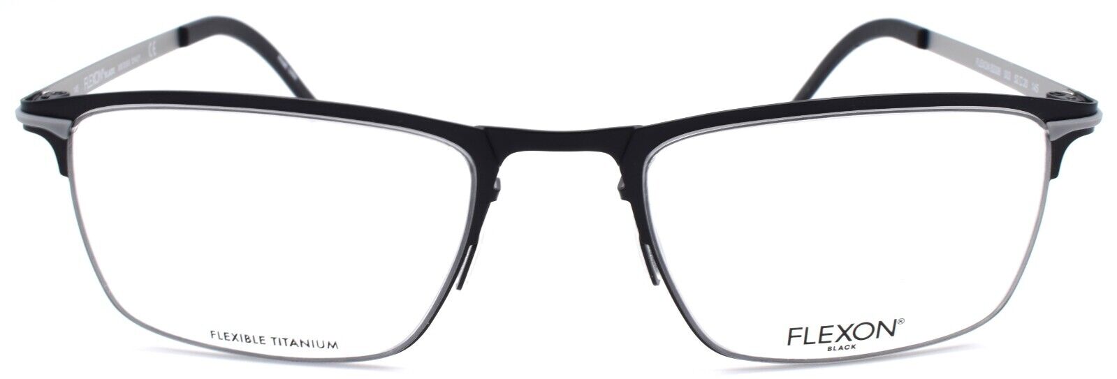 2-Flexon B2006 003 Men's Eyeglasses Black Palladium 52-20-145 Flexible Titanium-883900206594-IKSpecs