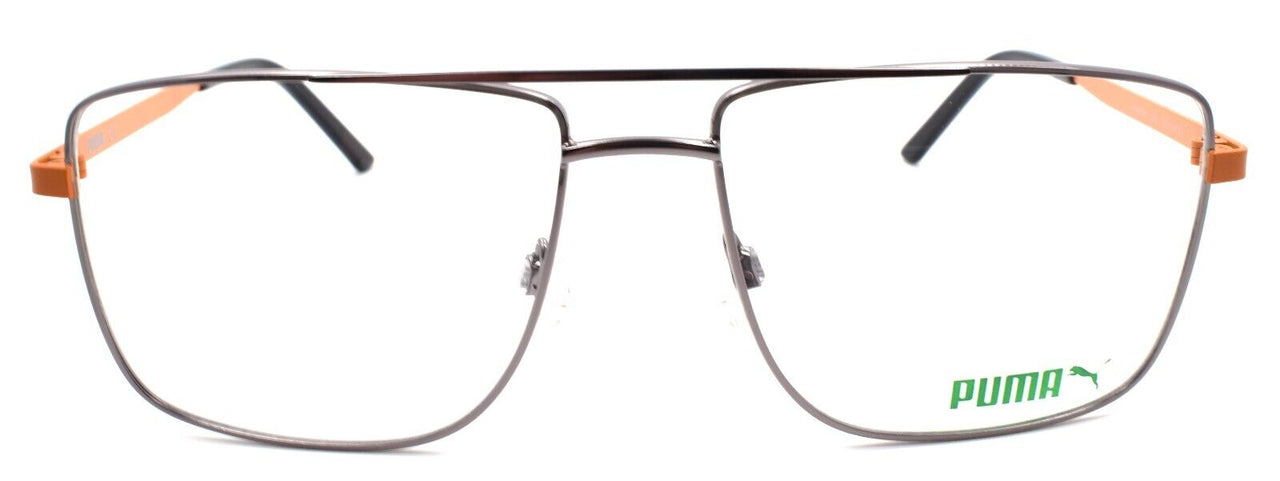 2-PUMA PU0216O 002 Men's Eyeglasses Frames Aviator 58-16-145 Ruthenium / Orange-889652182711-IKSpecs