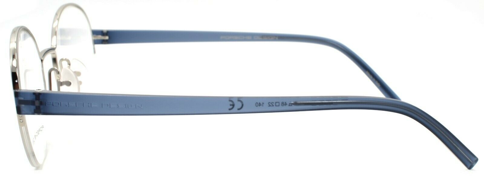 3-Porsche Design P8350 B Eyeglasses Frames Half-rim Round 48-22-140 Palladium-4046901601454-IKSpecs