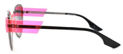 3-McQ Alexander McQueen MQ0001S 0035 Women's Sunglasses Shiny Gunmetal / Grey-889652001098-IKSpecs
