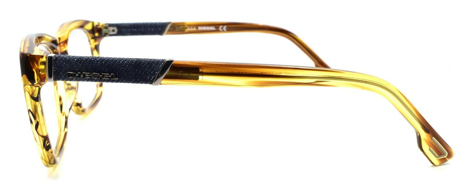 3-Diesel DL4077 038 Men's Eyeglasses Frames 54-16-145 Striped Havana / Blue Denim-664689613069-IKSpecs