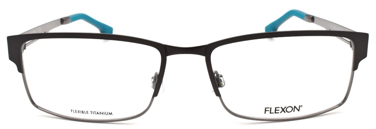 2-Flexon E1048 033 Men's Eyeglasses Frames Gunmetal 57-17-145 Flexible Titanium-883900203043-IKSpecs