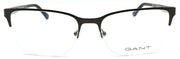 2-GANT GA3202 009 Men's Eyeglasses Frames Half-rim Large 58-18-150 Matte Gunmetal-889214125873-IKSpecs