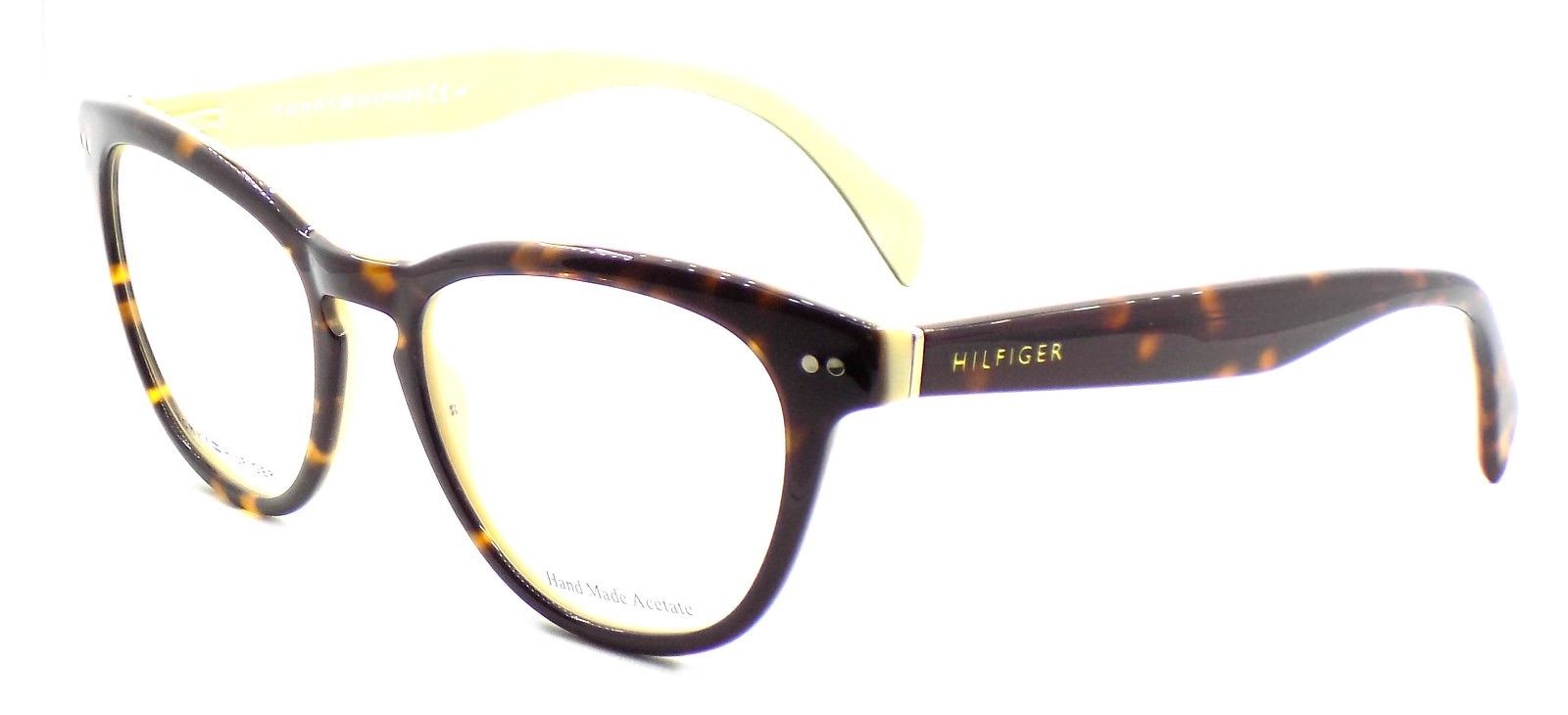 1-TOMMY HILFIGER TH 1201 60A Eyeglasses Frames 52-18-145 Havana Cream + CASE-762753052452-IKSpecs