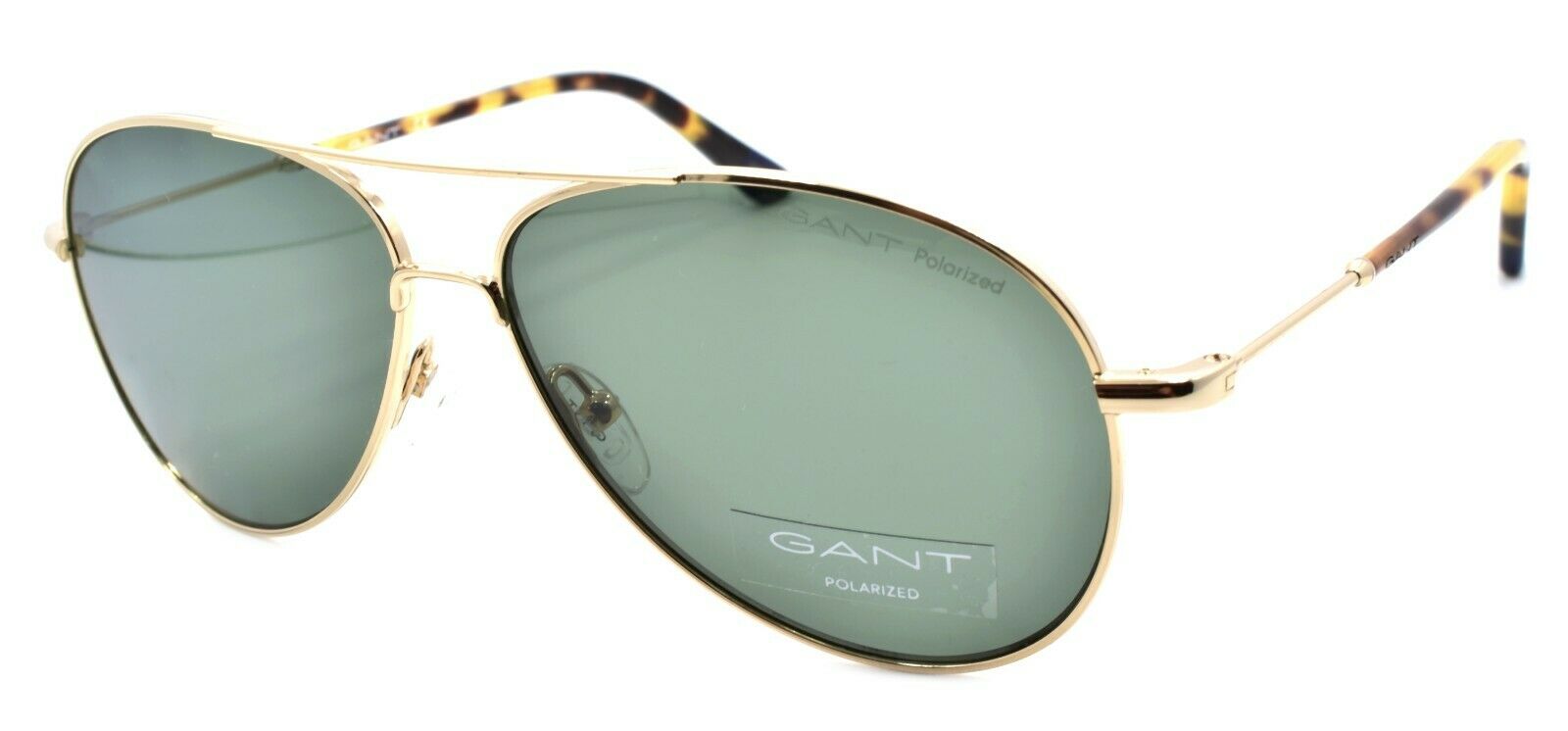 1-GANT GA7097 32R Men's Sunglasses Aviator POLARIZED 56-12-145 Gold / Green-664689917402-IKSpecs