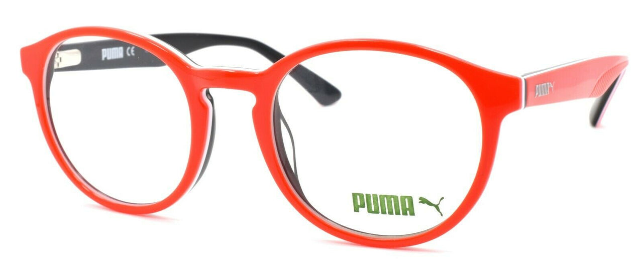 1-PUMA PU0107O 003 Eyeglasses Frames Round 48-20-140 Orange + CASE-889652062884-IKSpecs