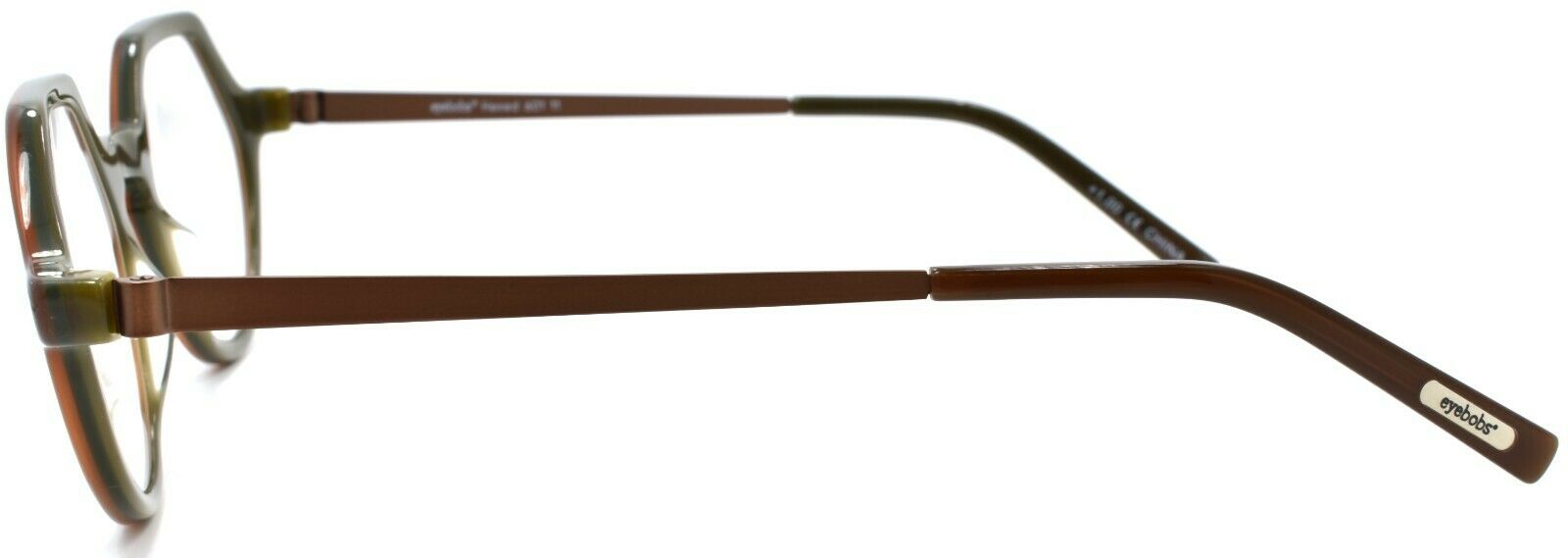 3-Eyebobs Hexed 601 11 Unisex Reading Glasses Green Brown +1.00-842754129244-IKSpecs