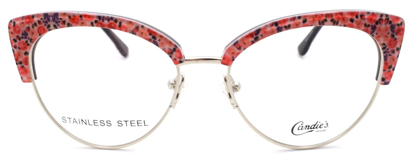 2-Candies CA0172 074 Women's Eyeglasses Frames Cat Eye 51-16-140 Pink / Silver-889214071507-IKSpecs